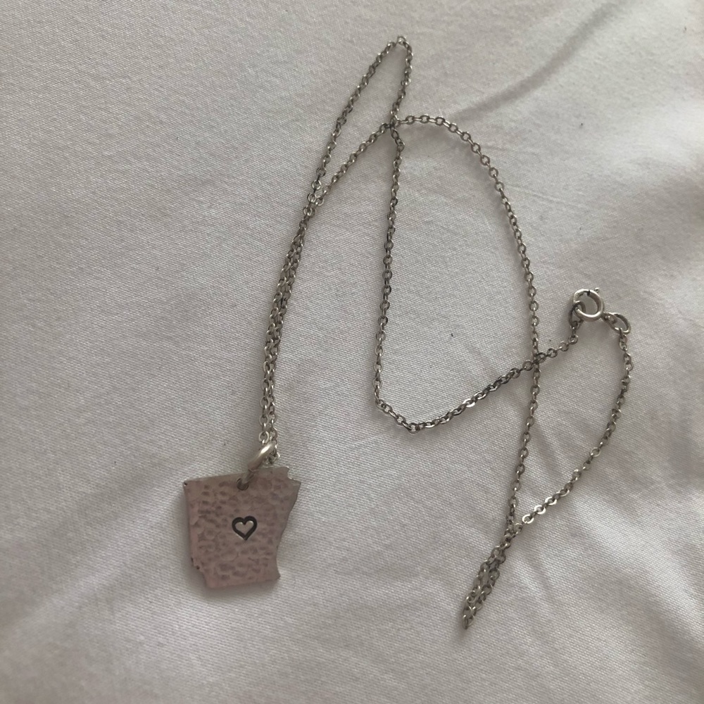 Silver Arkansas necklace